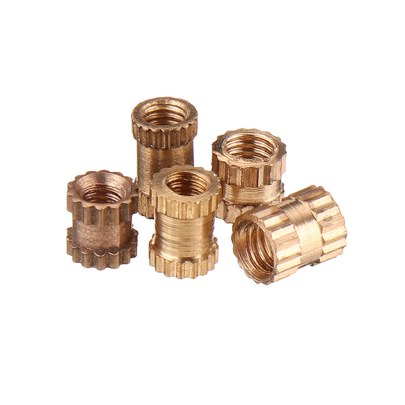 Suleve MXBN2 500Pcs M2/M2.5/M3 Metric Threaded Brass Knurl Round Insert Nut Assortment Set