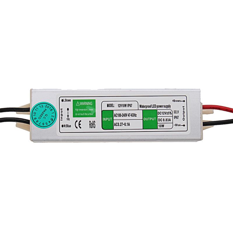 AC110V-240V to DC12V 10W Waterproof Switching Power Supply 115*29*20mm