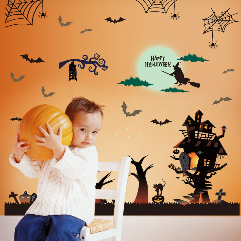 Miico SK9220 Cartoon Halloween Sticker Removable Wall Sticker Halloween Room Decorations