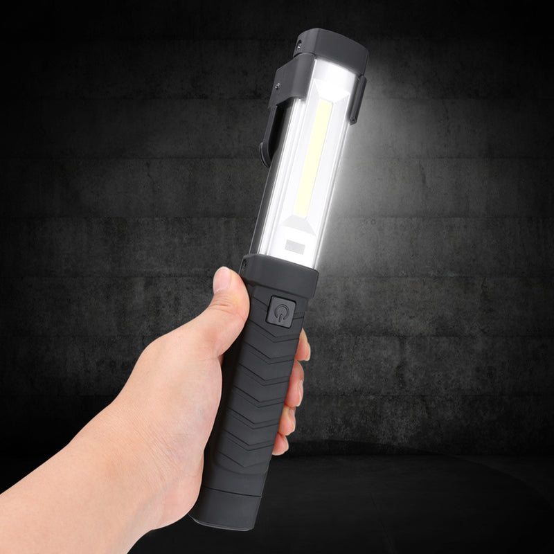 XANES XPE+COB 2 Modes USB Rechargeable LED Work Light Rotatable Camping Flashlight Emergency LED Torch