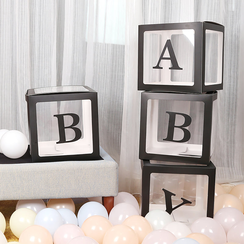 50 Balloon and 4 Transparent Box Balloon Birthday Wedding Christmas Party Decorations