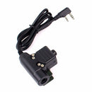 U94 PTT Cable Plug for Z Tactical Bowman Elite II HD01 HD02 Headset Earpiece for Kenwood 2Pin Radios C2112A