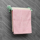 Suction Cup Bathroom Kitchen Double Towel Holder Rack Rail Shelf Rack Hanger Bar