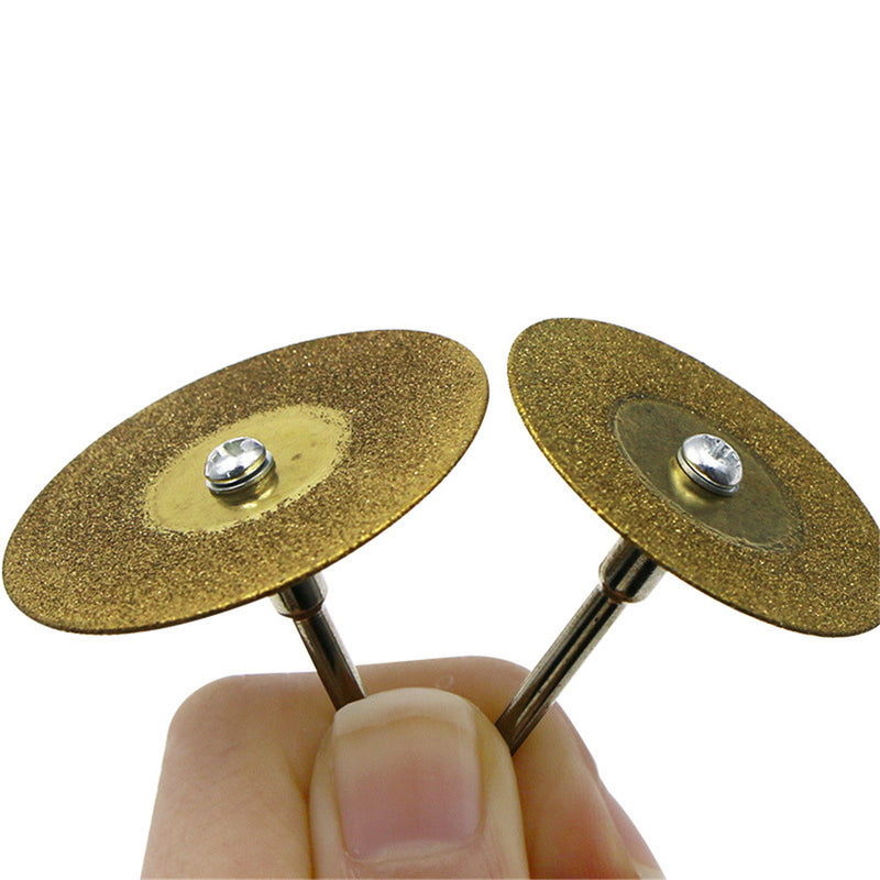 Drillpro 10pcs Diamond Grinding Wheel 8 Holes Metal Cutting Disc for Rotary Tool with 2 Mandrels