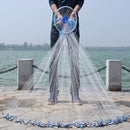 ZANLURE 2.4M/3.6M Throw Cast Net Nylon Monofilament Net Iron Nickel Plating Sinker Sea Fishing Net