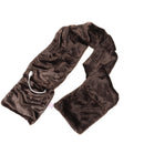 USB Electric Heated Soft Velvet Scarf Heating Pad Neck Warmer Shawl Fashion With Two Hand Pockets