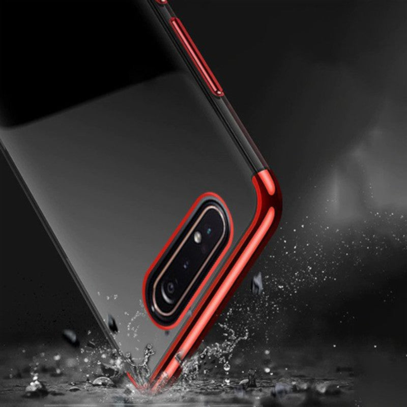 Bakeey 3 in 1 Shockproof Plating Bumper Transparent Soft TPU Protective Case for Samsung Galaxy A80 2019