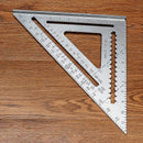 12inch Aluminum Alloy Right Angle Triangle Ruler Protractor Framing Measuring Tools