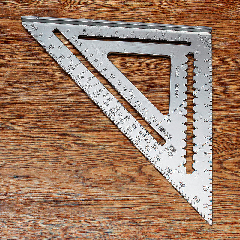 12inch Aluminum Alloy Right Angle Triangle Ruler Protractor Framing Measuring Tools