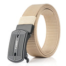 TUSHI 125cm x 3.4cm Punch Free Automatic Quick Release Buckle Tactical Belt Casual Belts