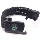 IPRee 4 In 1 EDC Survival Bracelet Outdoor Emergency 7 Core Paracord Whistle Compass Kit