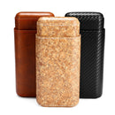 Genuine Leather 3 Count Tube Cedar Travel Holder Case Humidor Portable Protector Case