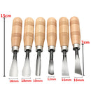 6Pcs Wood Carving Hand Chisels Tool Set Woodworking Professional Lathe Gouges