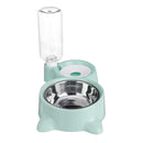 Automatic Pet Dog Cat Smart Food Water Feeder Bowl Dish W/ 500ml Bottle Drink