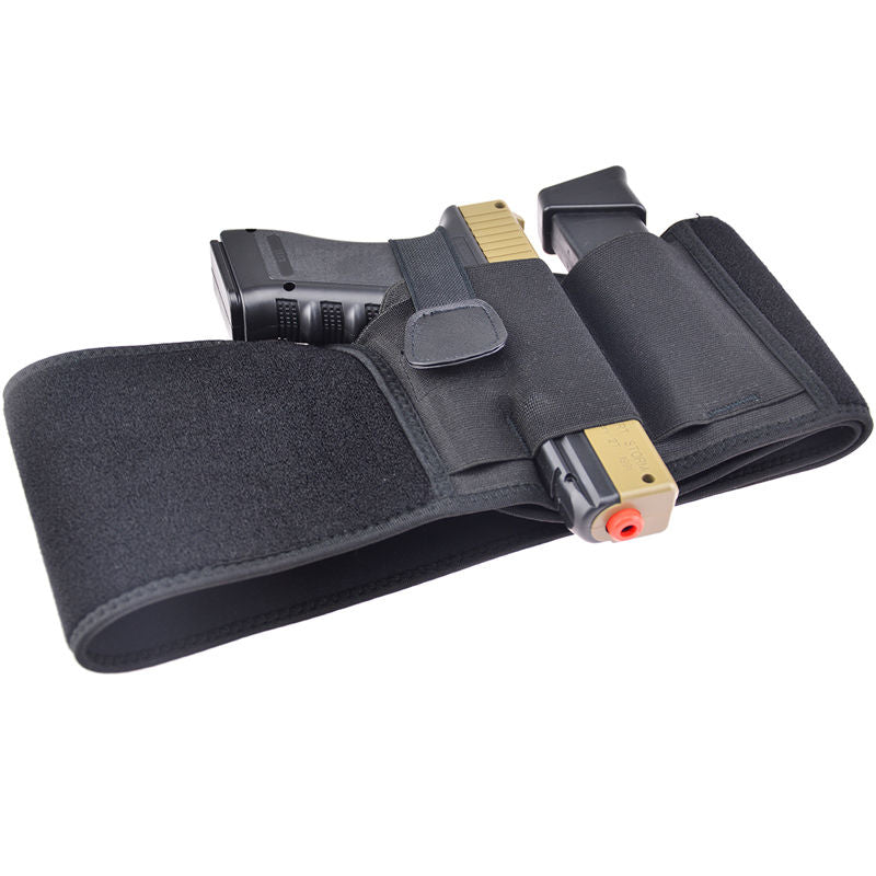 Concealed Carry Right Hand Waist Belly Band Elastic Holster Gun Holsters Magazine Pouches For Men W