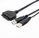 USB 3.0 to SATA Adapter Cable 22 pin For 2.5 inch HDD SSD Adapter Hard Disk Converter Laptop With Extra Power Data Cable