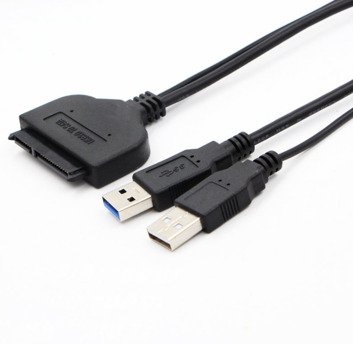USB 3.0 to SATA Adapter Cable 22 pin For 2.5 inch HDD SSD Adapter Hard Disk Converter Laptop With Extra Power Data Cable
