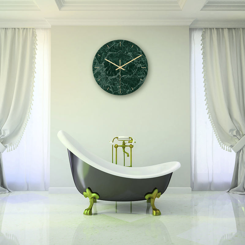 Loskii CC008 Creative Marble Pattern Wall Clock Mute Wall Clock Quartz Wall Clock For Home Office Decorations