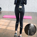 Women Fitness Reflective Running Pants Night Jogging Tights Yoga Leggings Quick Dry Trousers