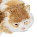 Realistic Sleeping Cat Lifelike Plush Fake Kitten Fur Furry Animal Figurine Toys Home Decorations