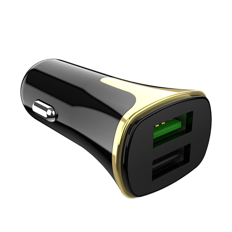 HOCO 3.4A QC3.0 Double Port Fast Charging USB Car Charger For iPhone X XS XR HUAWEI P30 XIAOMI Universal Car