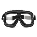 Motorcycle Goggles Scooter Helmet Leather Anti UV Fog Protector Glasses