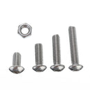 Suleve MXSS6 440Pcs A2 Stainless Steel Round Head Hexagon Screw Nut Kit Set M3 M4 M5