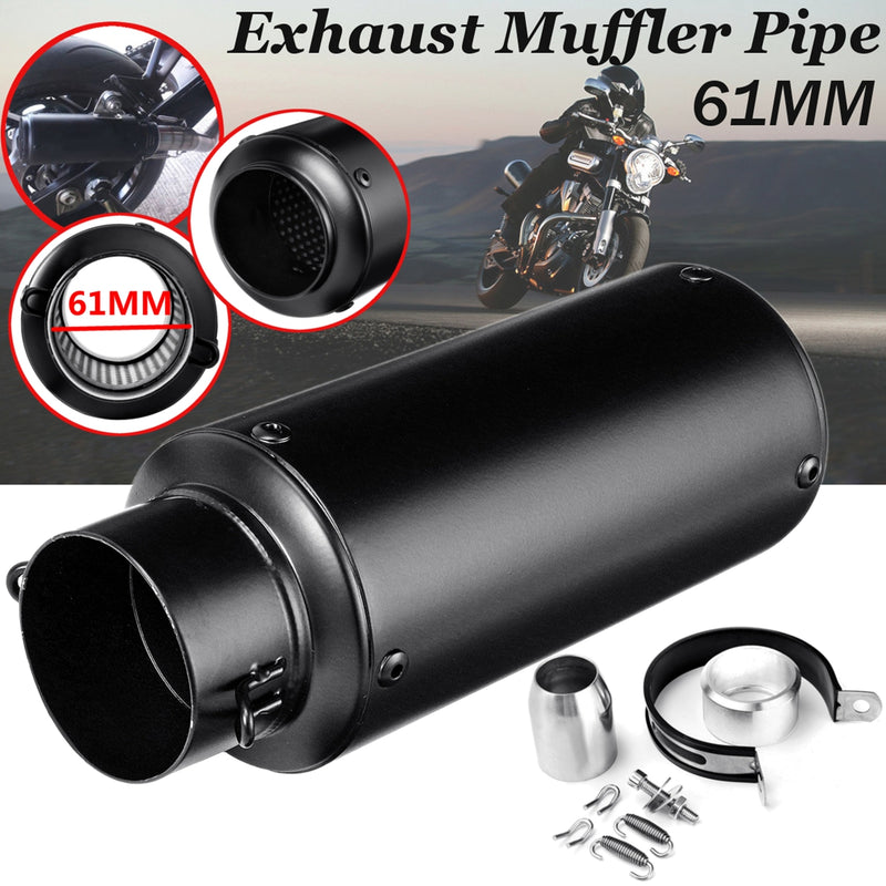 61mm Motorcycle Stainless Steel Exhaust Muffler Pipe Kit For R1 CBR1000 s1000rr