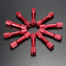 Suleve M3AR3 10Pcs M3 35mm Knurled Standoff Aluminum Alloy Multicolor