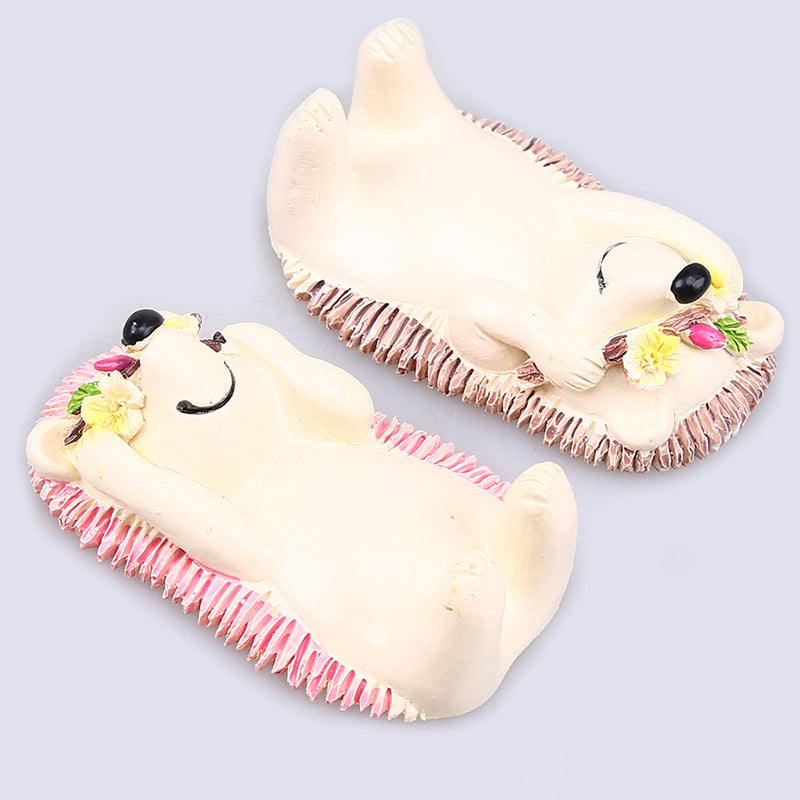 Honana BX Resin Shy Hedgehog Toothbrush Suction Holder Wall Mount Plug Socket Organizer Sundry Key