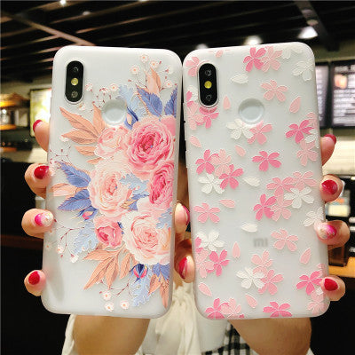 Bakeey Soft TPU Matte Embossed Flower Pattern Protective Case For Xiaomi Mi8 Mi 8