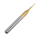 Drillpro 10pcs 0.8mm Titanium Coated Engraving Milling Cutter Carbide End Mill Rotary Burr