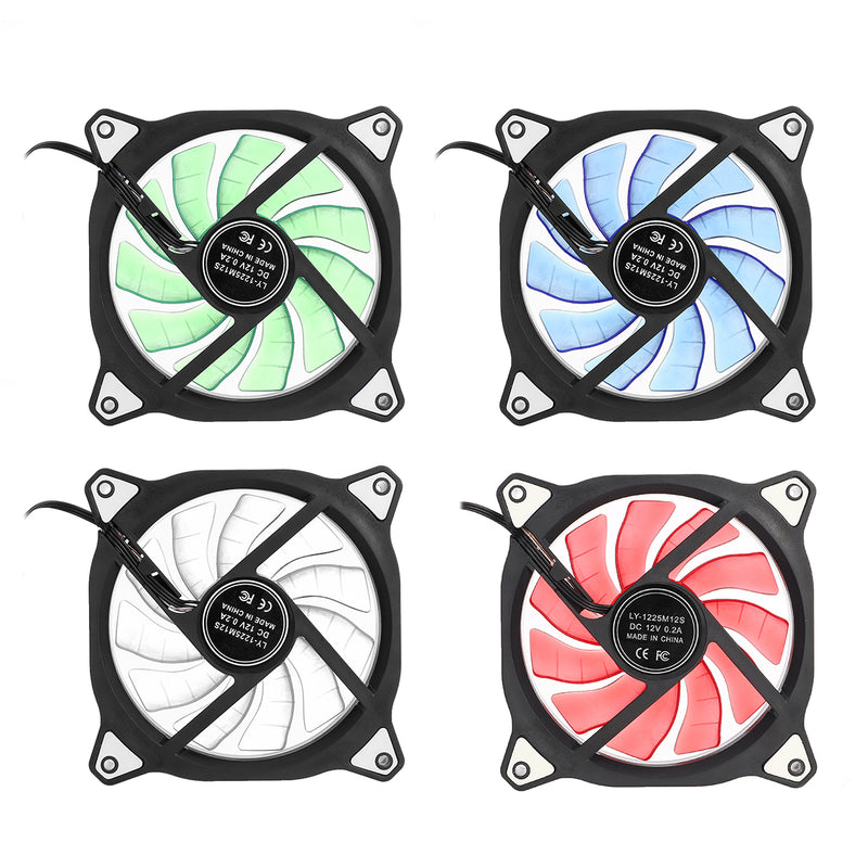 120mm PC Computer Case Fan Cooler Cooling Heatsink Ultra Silent 4 Color LED Light