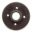 2pcs 3/4 Inch Black Malleable Iron Floor Flange Fitting Pipe NPT Antique Wall Flange Seat