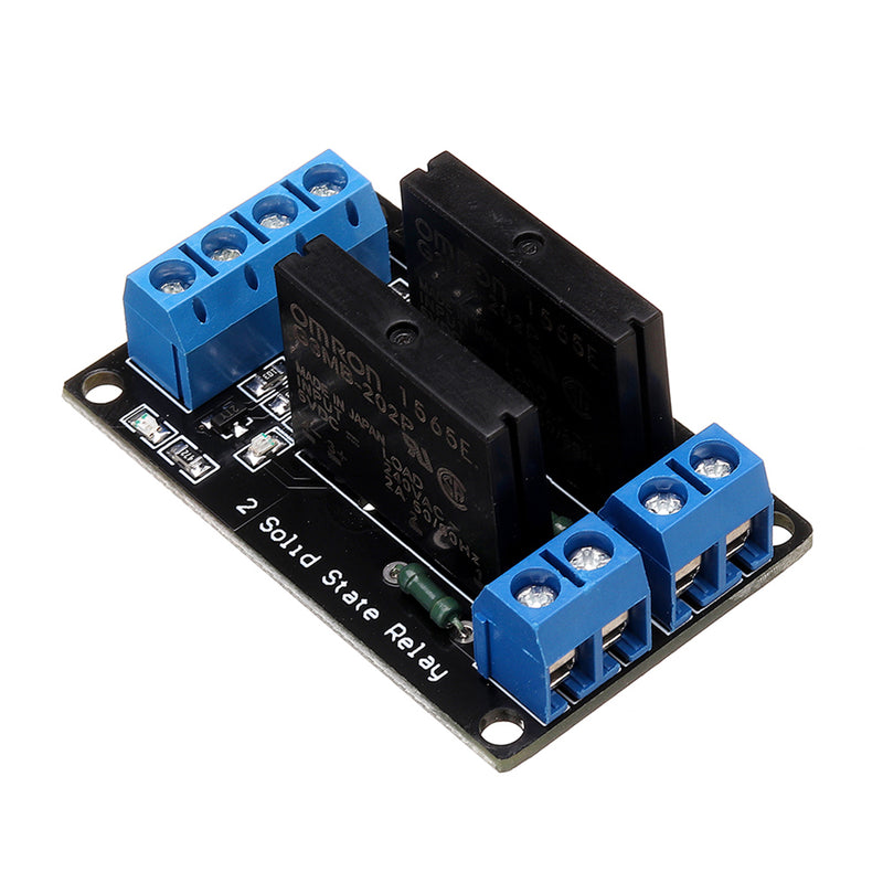 BESTEP 2 Channel 5V Low Level Solid State Relay Module With Fuse 250V2A For Auduino