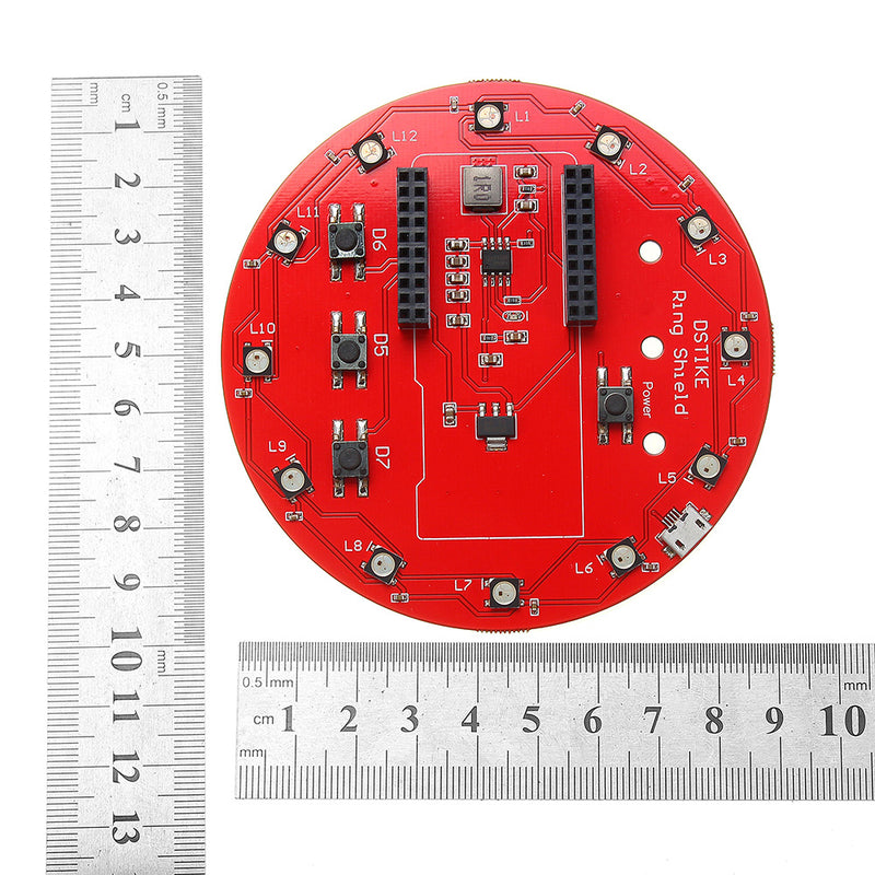 WS2812B Ring Shield For  18650 battery charger Li-battery charger RGB LED Expansion Board