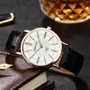 KINGNUOUS 022 Casual Style Leather Strap Men Wrist Watch Leather Band Quartz Watches