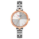 CURREN 9043 Simple Style Ladies Wrist Watch Stainless Steel Band Quartz Watches