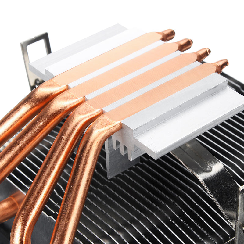 4Pin CPU Cooler 4 Heatpipe LED RGB Cooling Fan For LGA 775 1155 1156 1150 1366 AMD
