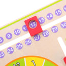 Childrens Kids Wooden Calender Clock Educational Learning Toys Gift Teach Time Dates