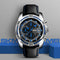 SKMEI 9156 Sport Watch Chronograph Leather Strap Waterproof Men Quartz Wrist Watch