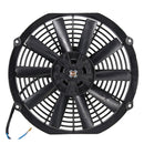 Universal 12V 80W Pull/Push Straight Black Blade Electric Cooling Radiator Fan