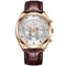 WISHDOIT WSD-006 Fashion Men Quartz Watch Luxury Leather Strap Waterproof Wrist Watch