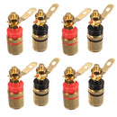 6X2Pcs Speaker Terminal Binding Post Banana Plug Socket Connector