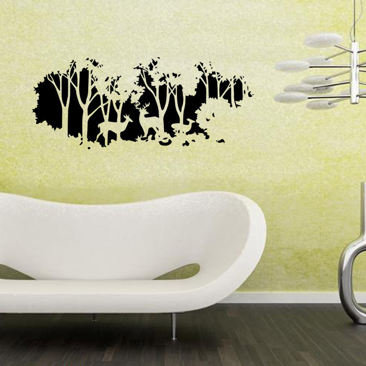 58cmx126cm Forest Fawn Deer Wall Sticker Wall Decal Home Room Wall Art Decor Gift