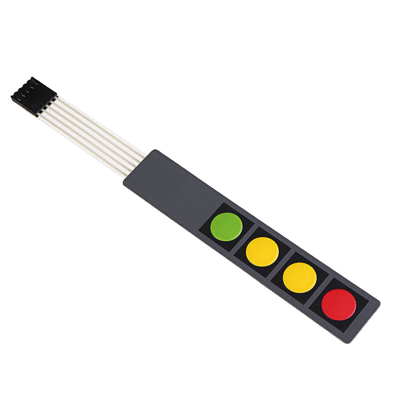 5Pcs 4 Key Press Film Switch Module Single Chip Microcomputer Extended Keyboard Electronic Switch Module