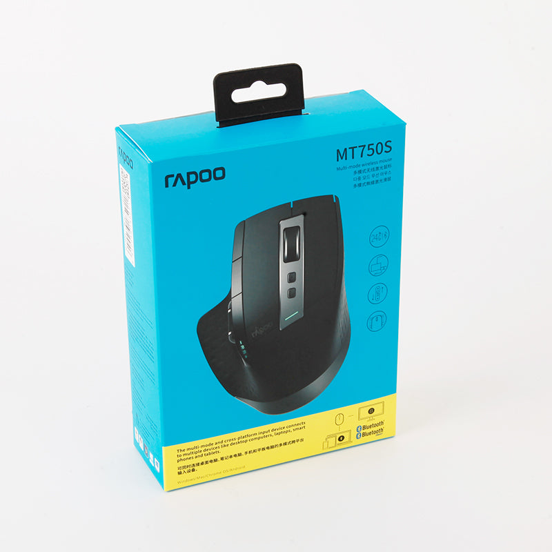Rapoo MT750S Rechargeable Multi-mode Wireless Mouse bluetooth 3.0/4.0 2.4GHz Switch Among 4 Devices
