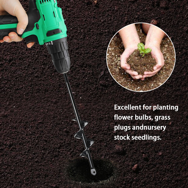 66x420/66x620mm Garden Auger Small Earth Planter Drill Bit Post Hole Digger Earth Planting Auger Drill Bit for Electric Drill