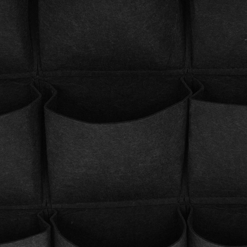 9-64 Pockets Plant Pot Flower Pot Felt Vertical Garden Hanging Black Wall Planters Pouch