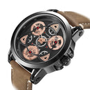 RUIMAS 550 Mechanical Design Creative Men Wrist Watch Cowhide Strap Quartz Watch